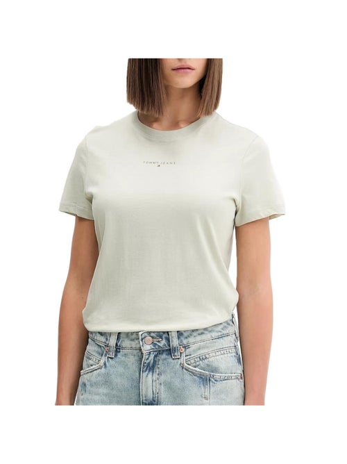 T-Shirt Feminina Tommy Hilfiger Linear Verde - Kiabi T-Shirt Feminina Tommy Hilfiger Linear Verde - Kiabi