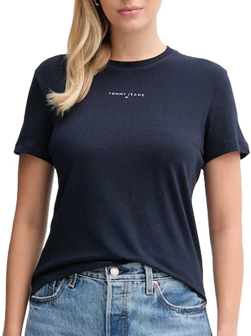 T-Shirt Feminina Tommy Hilfiger Linears Azul Marinho - Kiabi T-Shirt Feminina Tommy Hilfiger Linears Azul Marinho - Kiabi