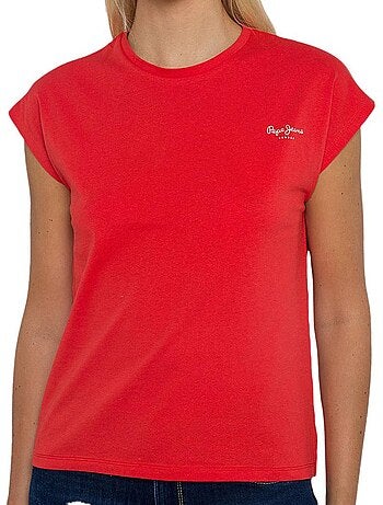 T-shirt feminina vermelha pepe jeans bloom