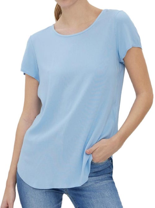 T-shirt Feminina Vero Moda Becca Azul - Kiabi T-shirt Feminina Vero Moda Becca Azul - Kiabi