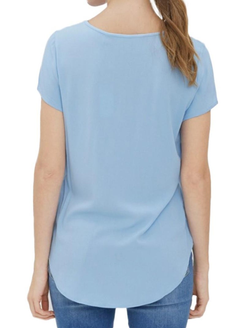 T-shirt Feminina Vero Moda Becca Azul Azul - Kiabi