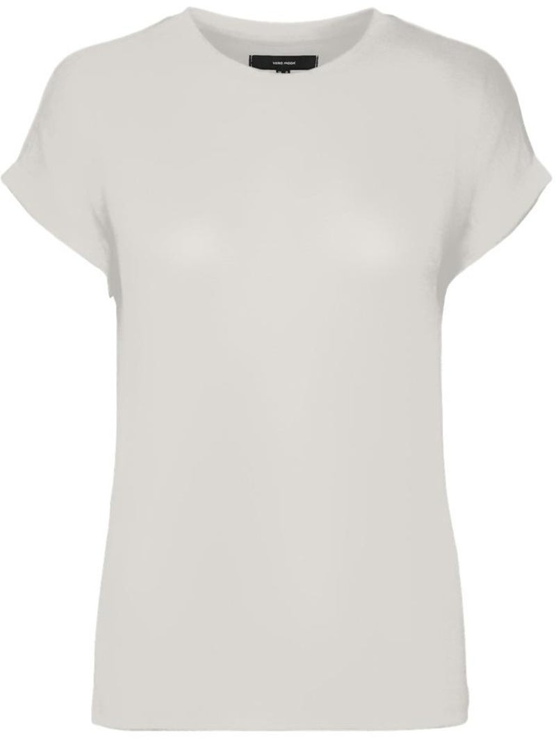 T-Shirt Feminina Vero Moda Brianna Branca 10291353 Branco sujo - Kiabi