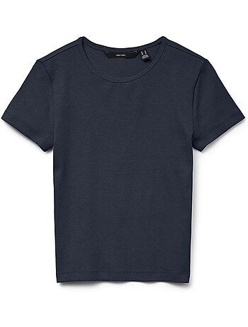 T-shirt Feminina Vero Moda Chloe Azul Marinho