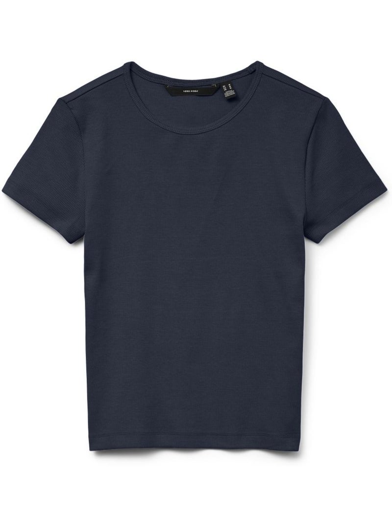 T-shirt Feminina Vero Moda Chloe Azul Marinho Azul-marinho - Kiabi