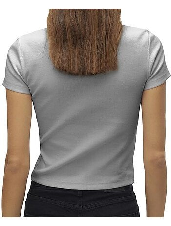 T-shirt Feminina Vero Moda Chloe Cinzenta