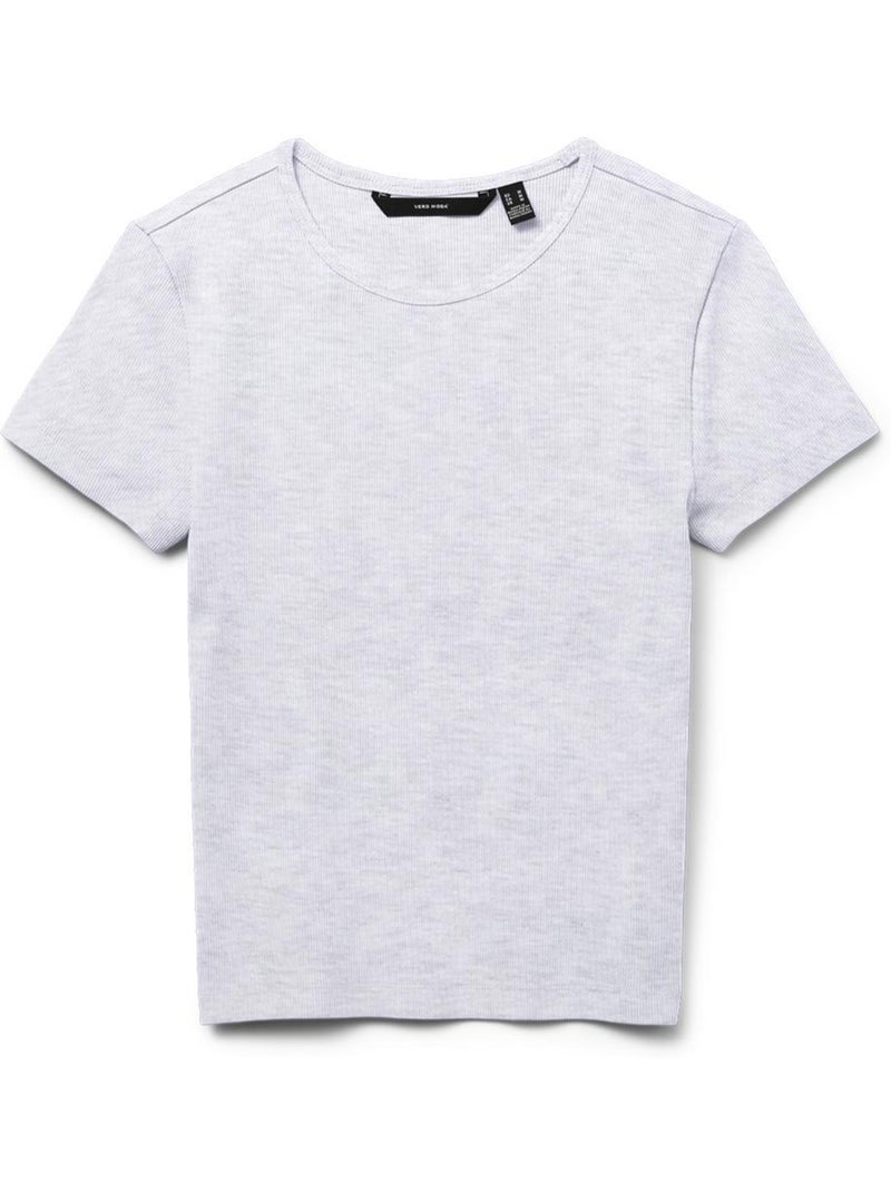 T-shirt Feminina Vero Moda Chloe Cinzenta Cinza-prateado - Kiabi