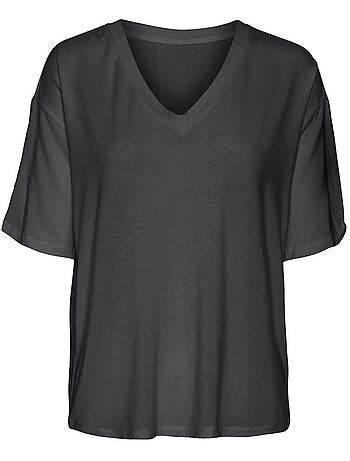 T-shirt feminina vero moda hira cinzenta