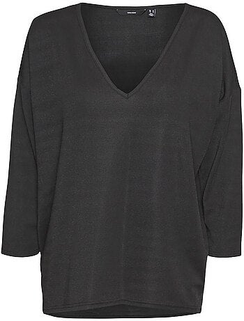 T-Shirt Feminina Vero Moda Kanva Preta