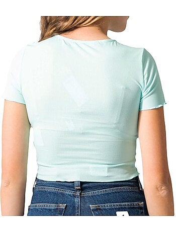 T-shirt feminina vero moda madi jill azul