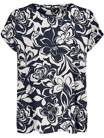 T-Shirt Feminina Vero Moda Mava Bege/Branco