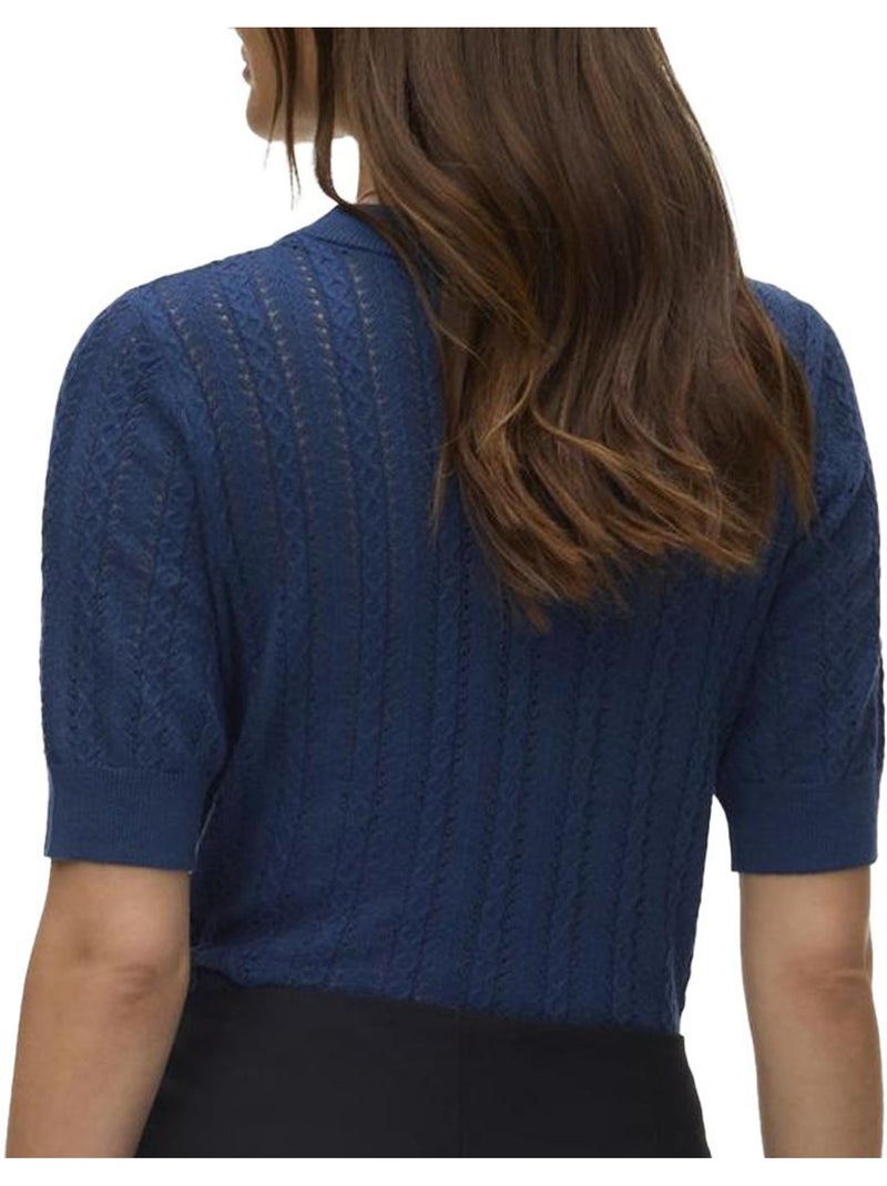 T-Shirt Feminina Vero Moda Morena Azul Escuro Azul - Kiabi