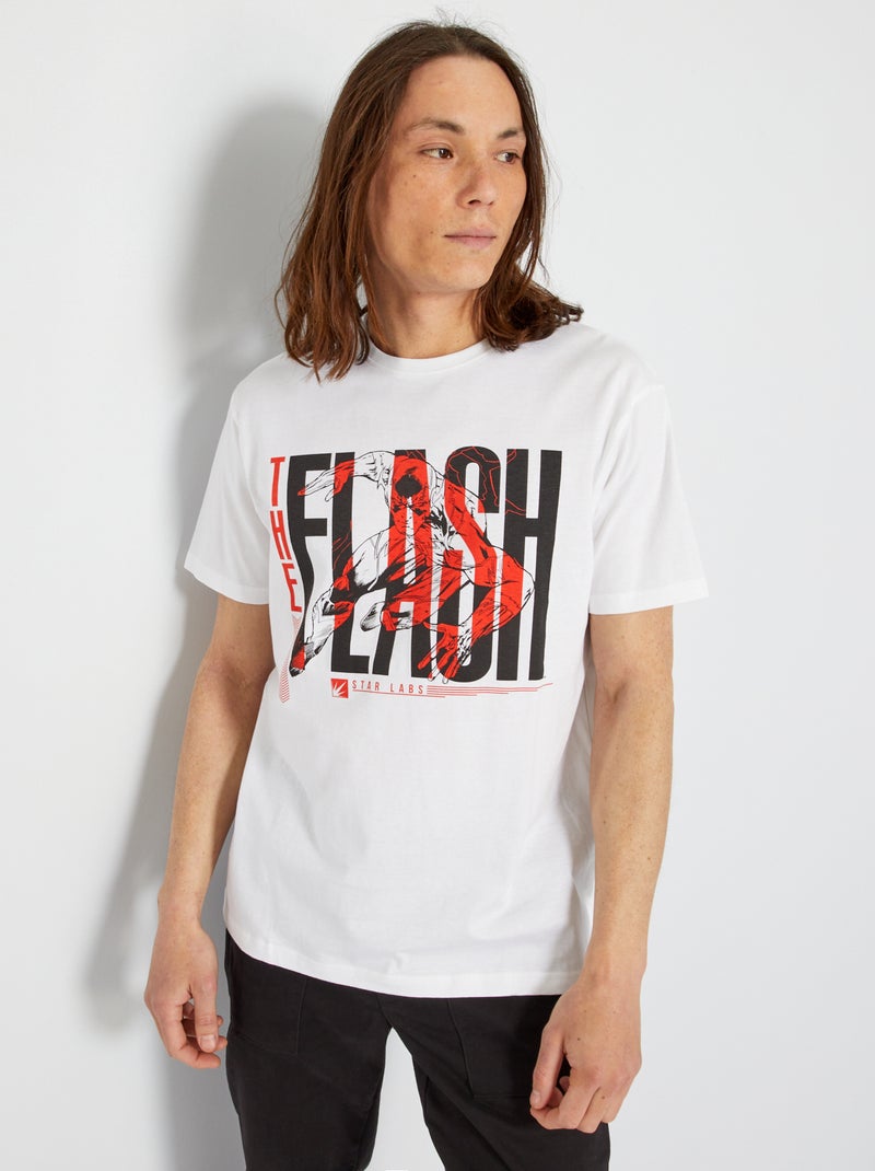 T-shirt 'Flash' 'Dc Comics Originals' Branco - Kiabi