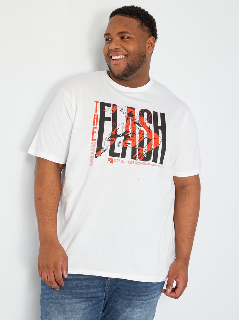 T-shirt 'Flash' 'DC Comics Originals' Branco - Kiabi