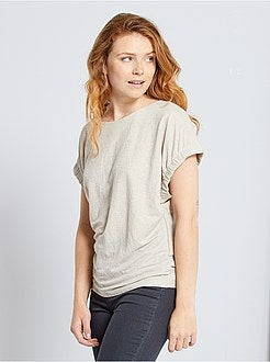 T-shirt fluida com mangas de fantasia - Kiabi