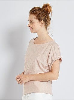 T-shirt fluida com mangas de fantasia - Kiabi