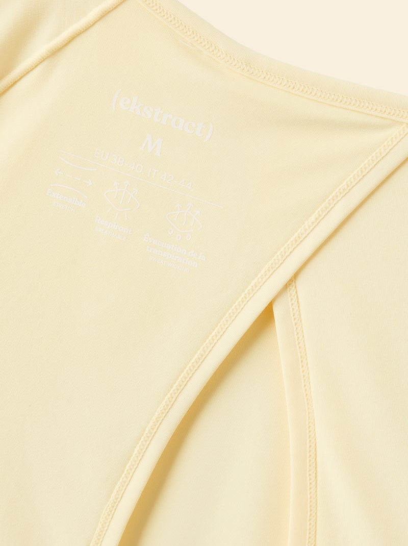 T-shirt fluído com abertura nas costas - (ekstract) Amarelo - Kiabi