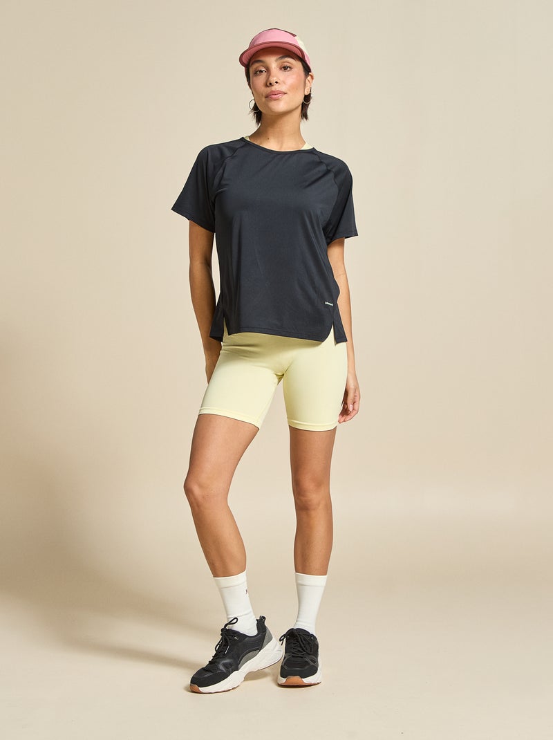 T-shirt fluído com abertura nas costas - (ekstract) Preto - Kiabi