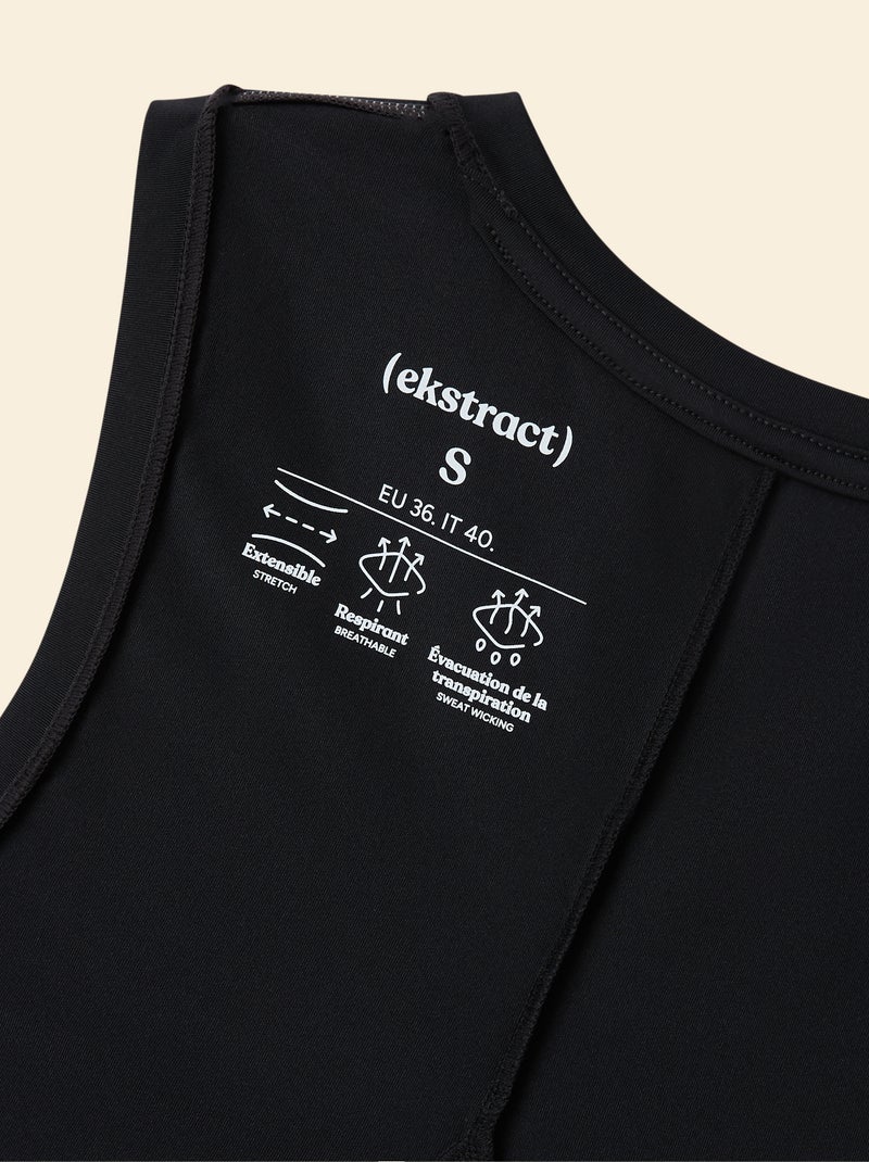 T-shirt fluído com abertura nas costas - (ekstract) Preto - Kiabi