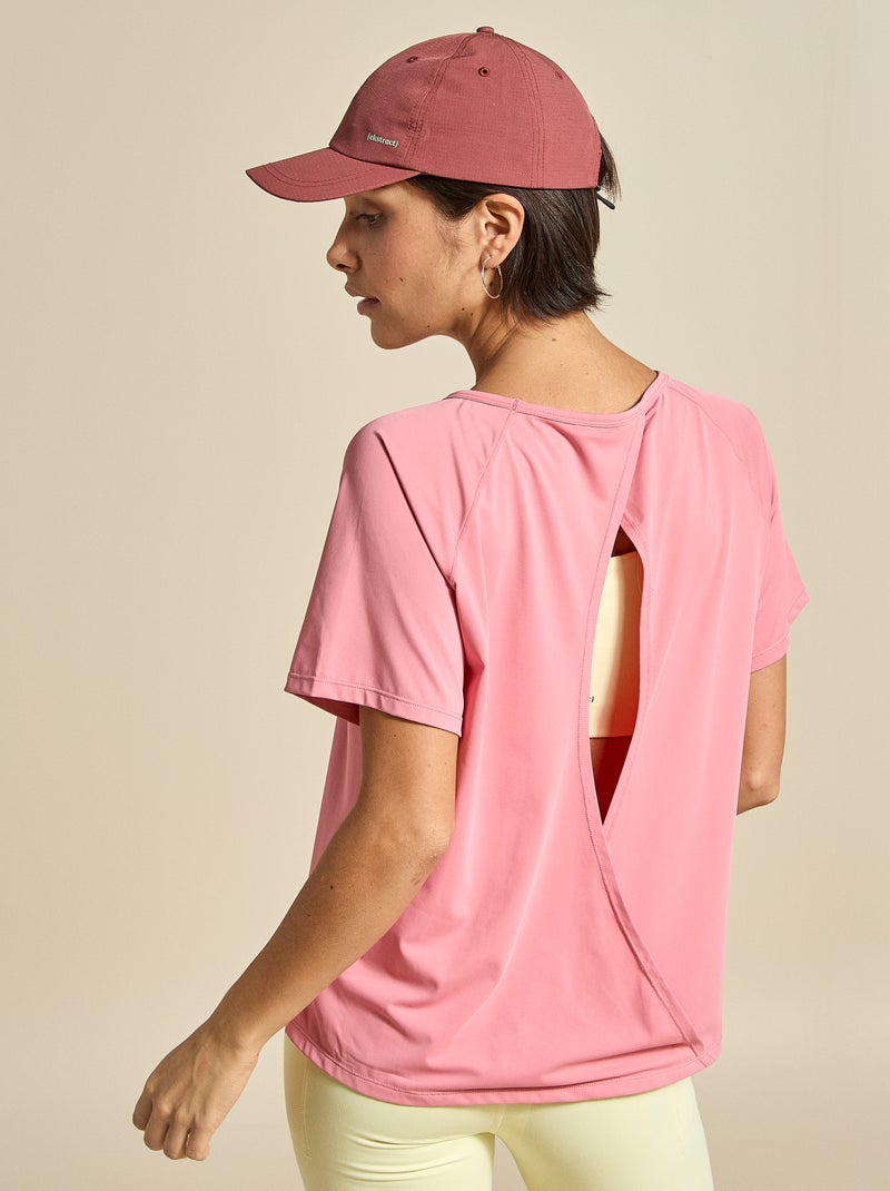 T-shirt fluído com abertura nas costas - (ekstract) Rosa - Kiabi