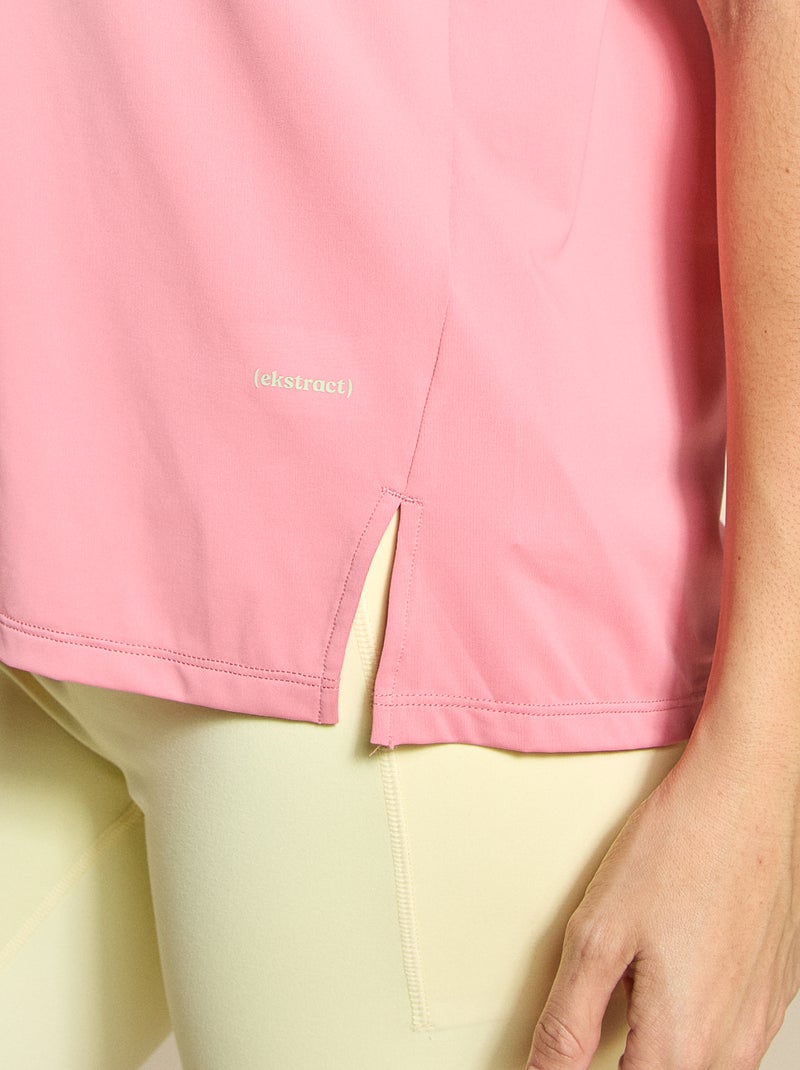 T-shirt fluído com abertura nas costas - (ekstract) Rosa - Kiabi