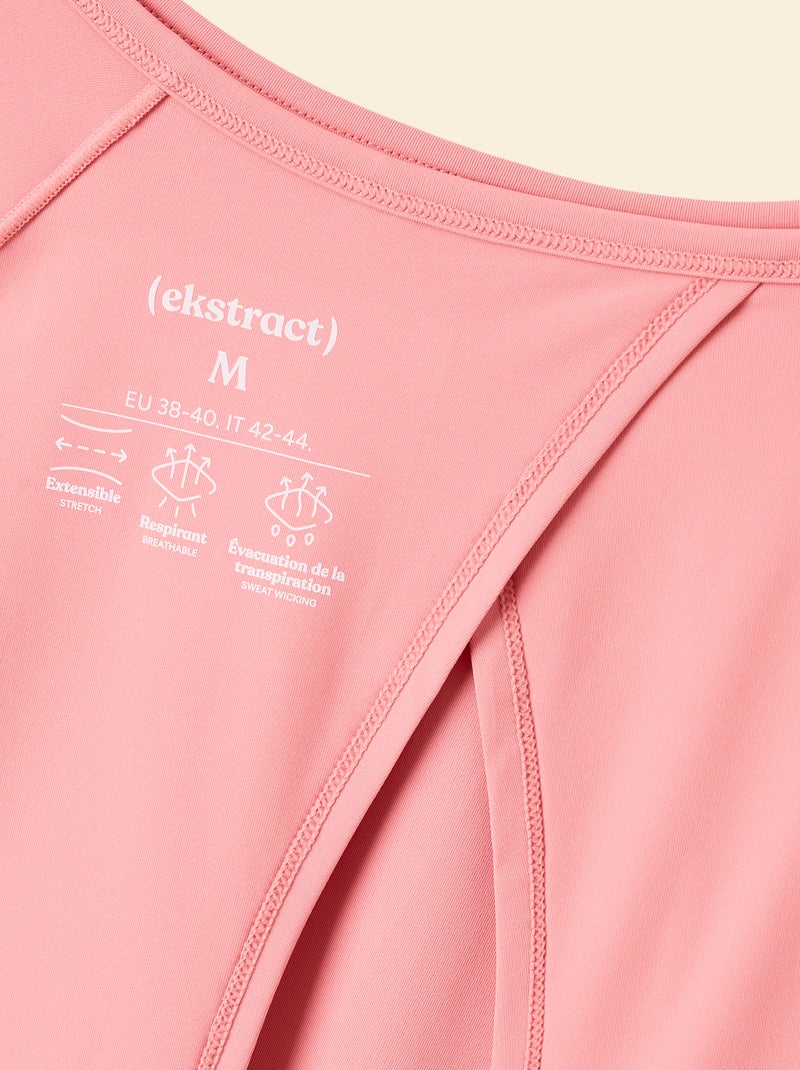 T-shirt fluído com abertura nas costas - (ekstract) Rosa - Kiabi