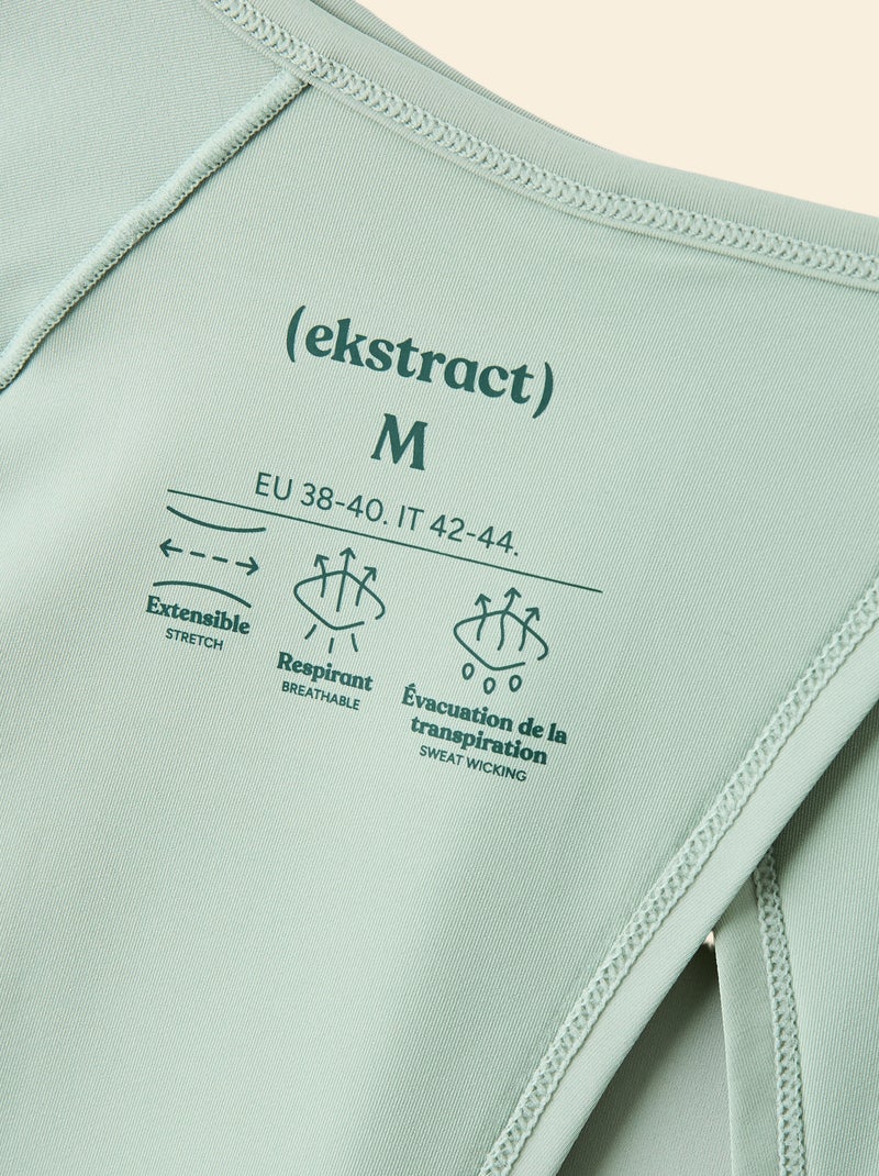 T-shirt fluído com abertura nas costas - (ekstract) Verde - Kiabi