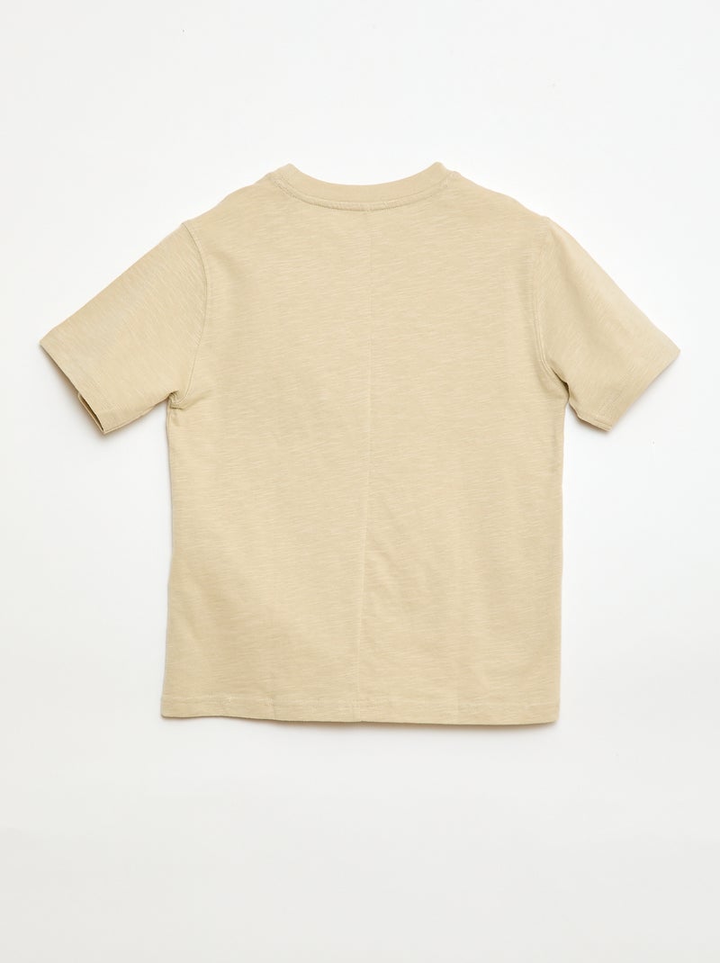 T-shirt folgado Bege - Kiabi