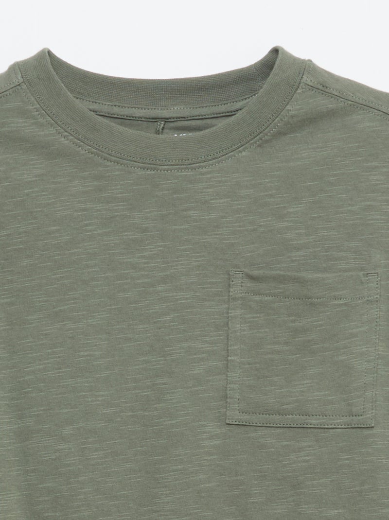 T-shirt folgado Caqui - Kiabi