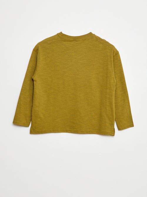 T-shirt folgado com bolso canguru - Kiabi