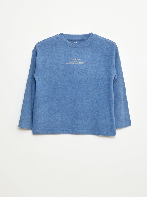 T-shirt folgado com detalhe no peito - Kiabi