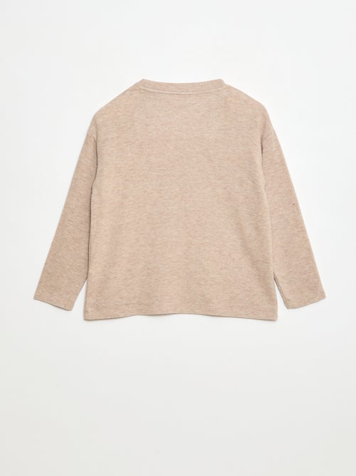 T-shirt folgado com detalhe no peito - Kiabi