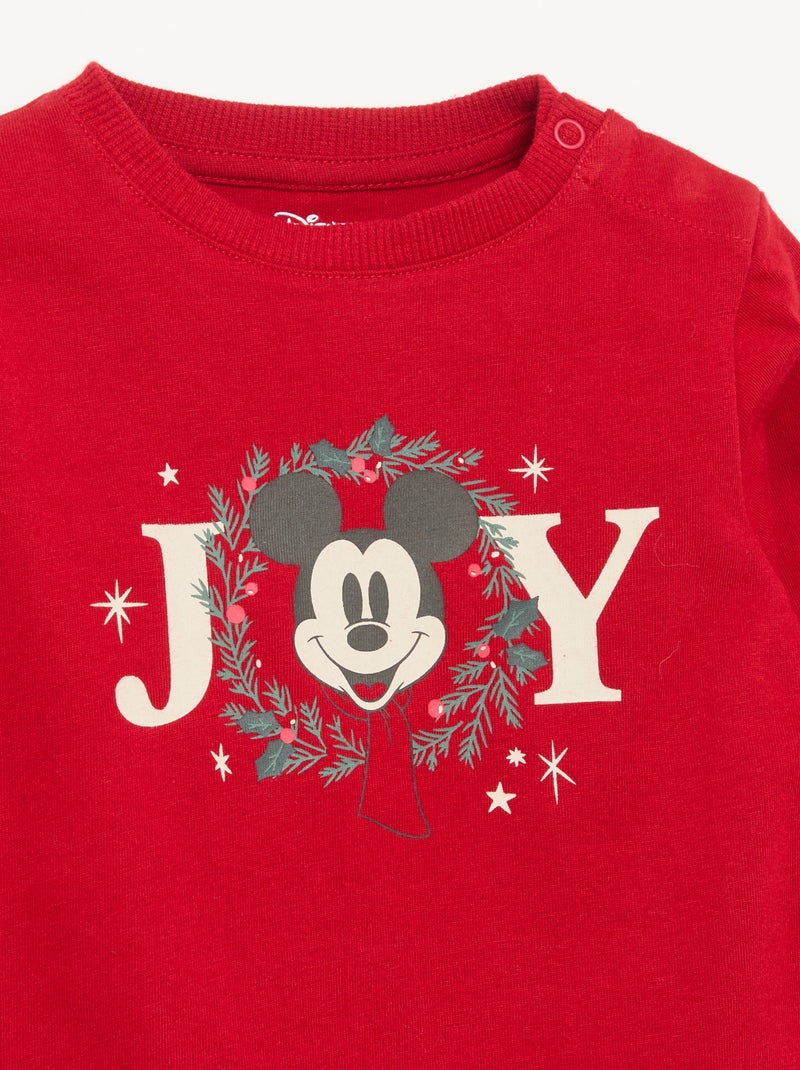 T-shirt folgado de manga comprida 'Disney' 'Stitch' Vermelho - Kiabi