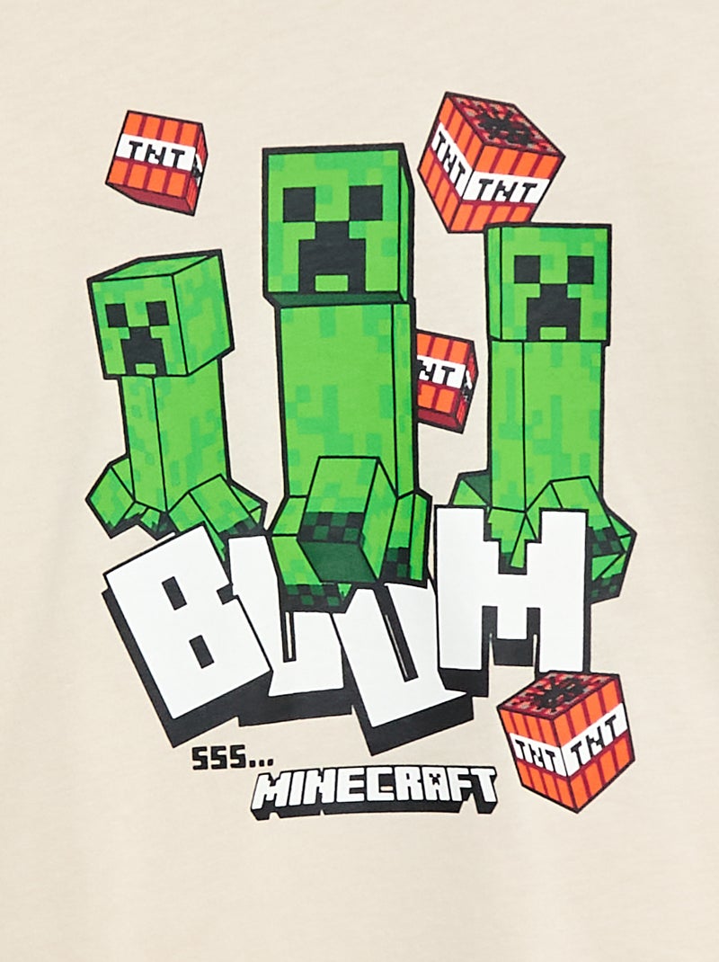 T-shirt folgado 'Minecraft' Cinza - Kiabi