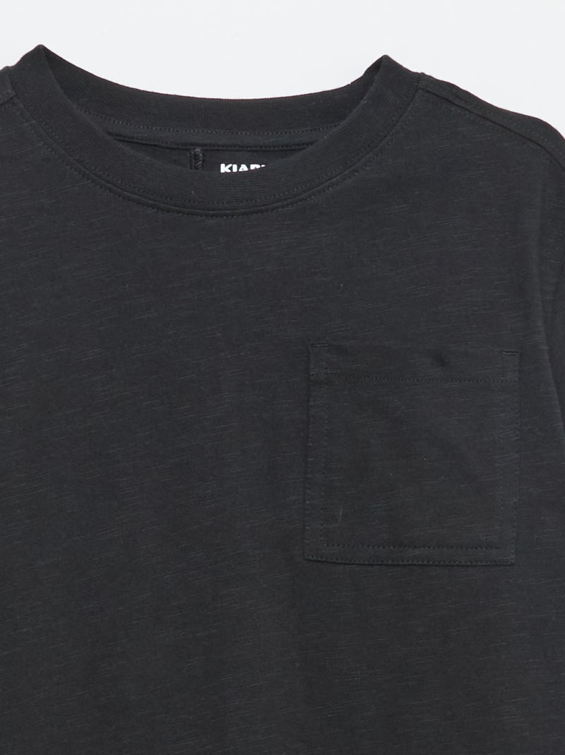T-shirt folgado Preto - Kiabi