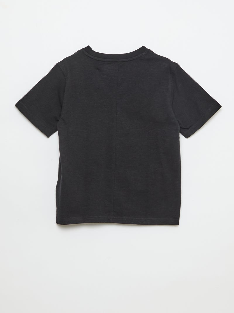 T-shirt folgado Preto - Kiabi
