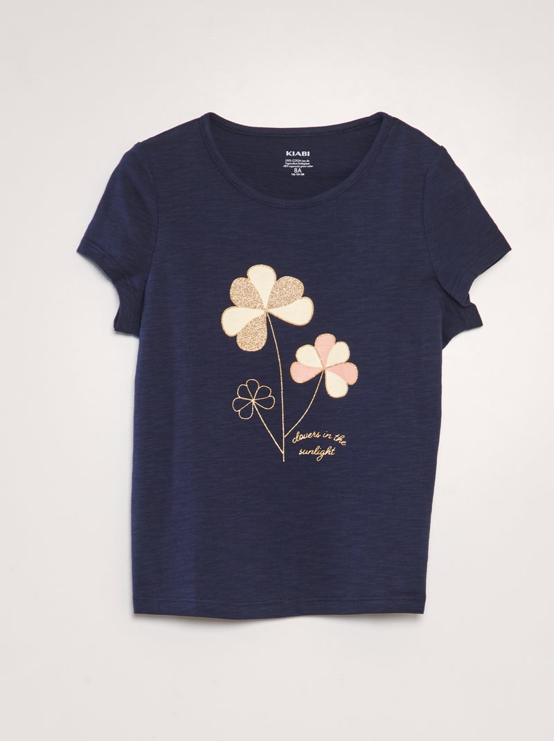 T-shirt forma boxy AZUL - Kiabi