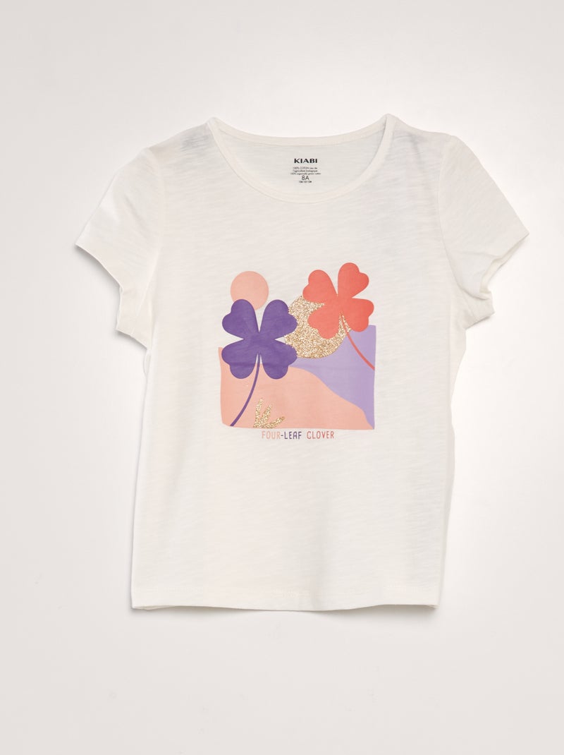 T-shirt forma boxy BRANCO - Kiabi