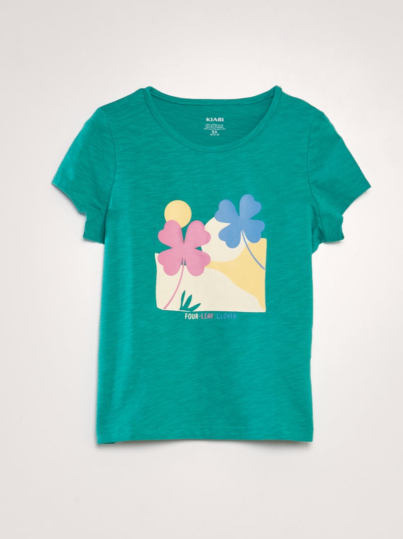T-shirt forma boxy VERDE - Kiabi
