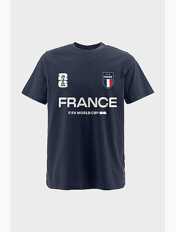 T-shirt france homem azul-marinho | licença oficial fifa world cup 2026