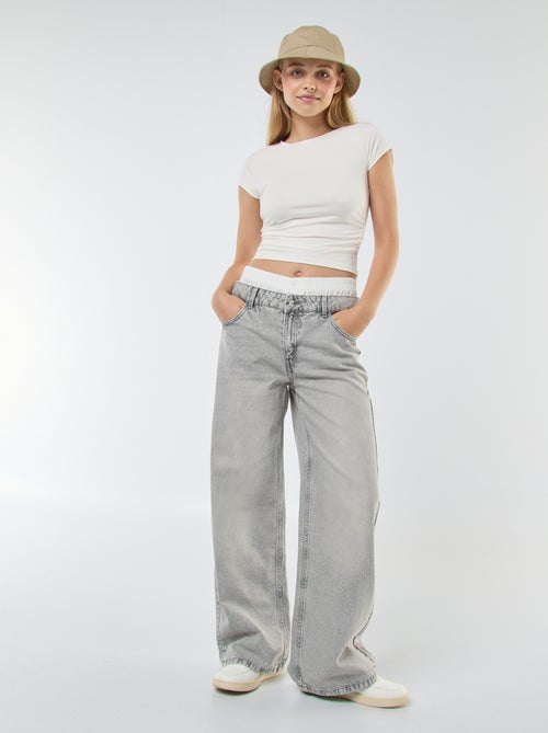 T-shirt franzida lisa - Kiabi