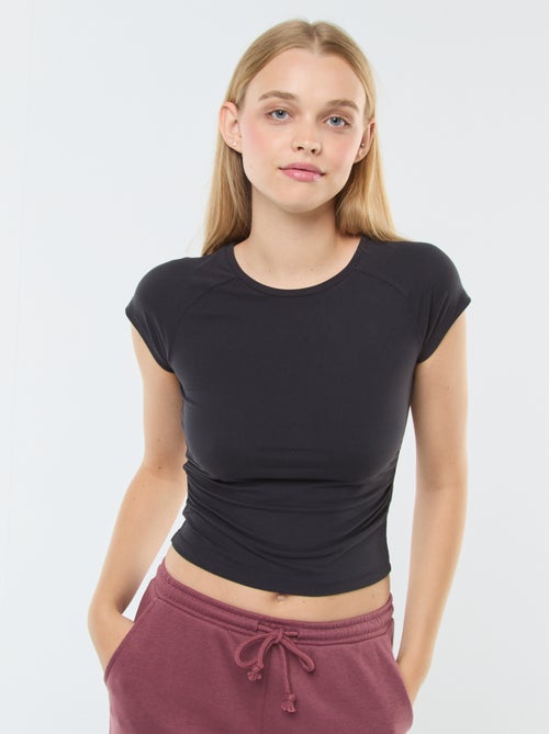 T-shirt franzida lisa - Kiabi