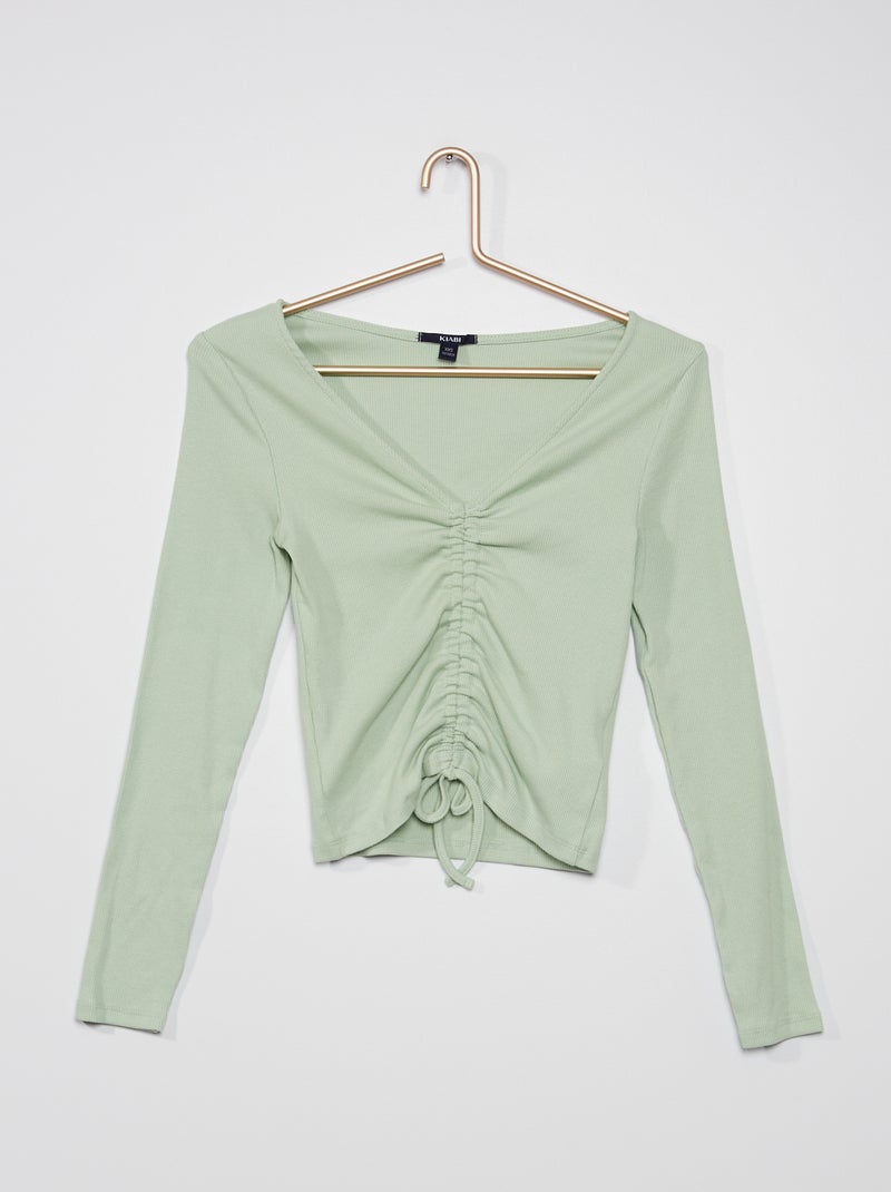 T-shirt franzida VERDE - Kiabi