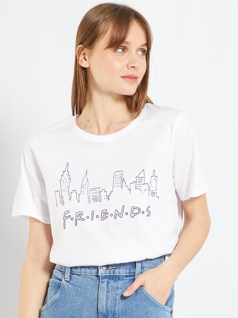 T-shirt 'Friends' Branco - Kiabi