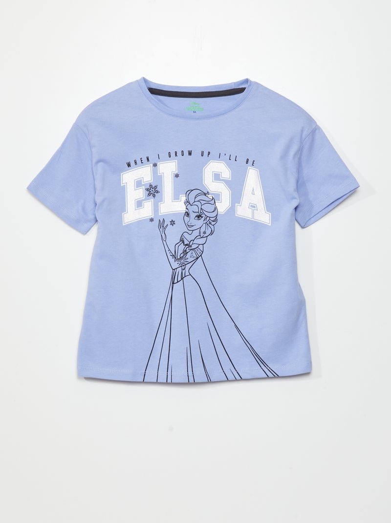 T-shirt 'Frozen' 'Disney' Azul - Kiabi