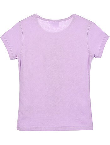T-shirt frozen roxo menina | licença oficial