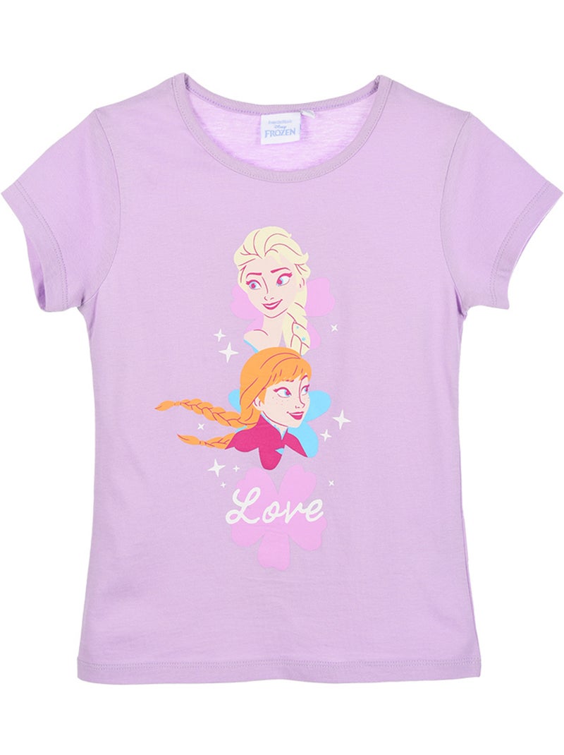 T-shirt frozen roxo menina | licença oficial Roxo - Kiabi
