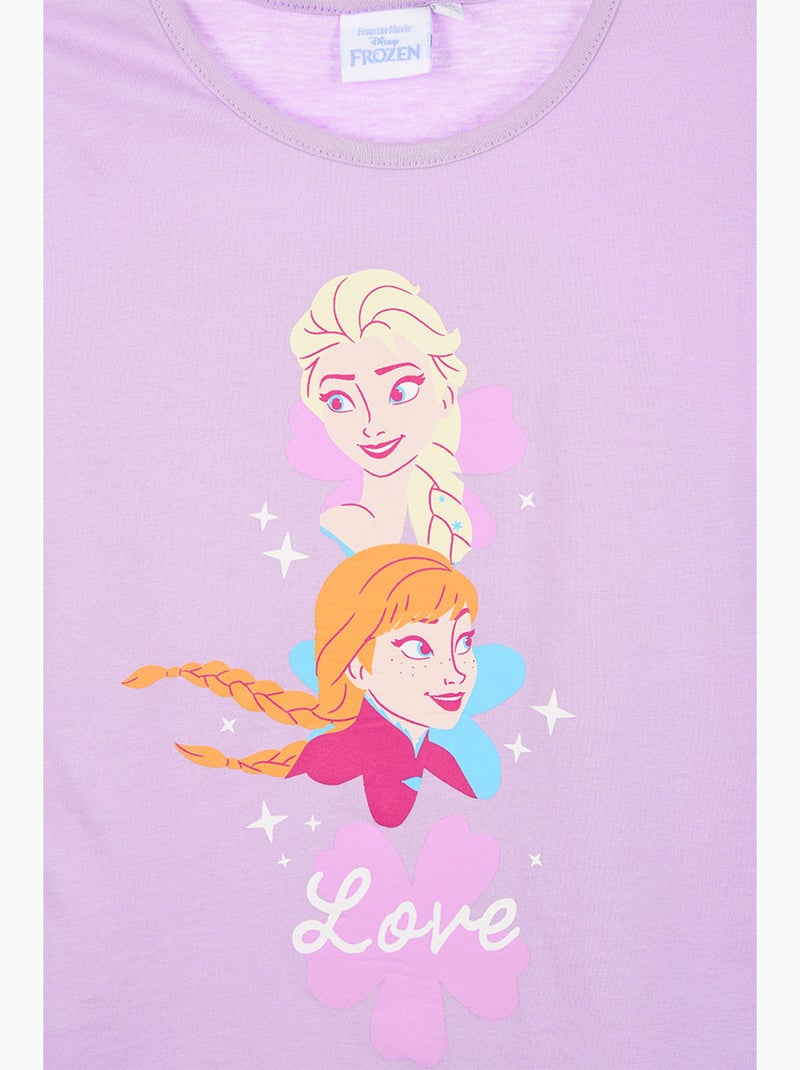 T-shirt frozen roxo menina | licença oficial Roxo - Kiabi