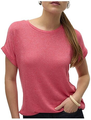 T-shirt fúcsia vero moda brianna para mulher