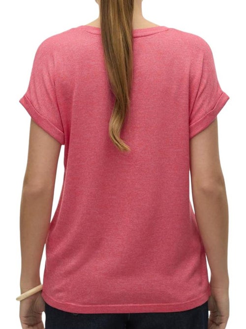 T-shirt Fuchsia para Mulher Vero Moda Brianna 10291353 - Kiabi T-shirt Fuchsia para Mulher Vero Moda Brianna 10291353 - Kiabi