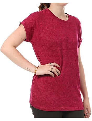 T-shirt fúcsia vero moda brianna para mulher